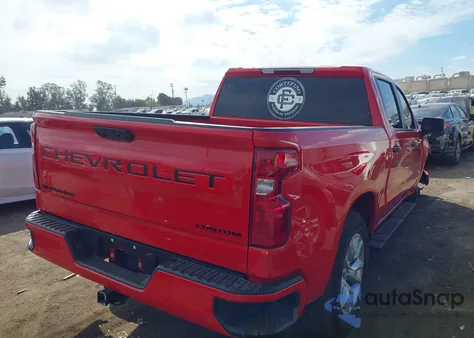 2024 Chevrolet Silverado 1500 2Wd Short Bed Custom из США, поврежденный, VIN 1GCPABEK5RZ337290